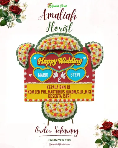Karangan Papan Bunga Pernikahan di Bedono